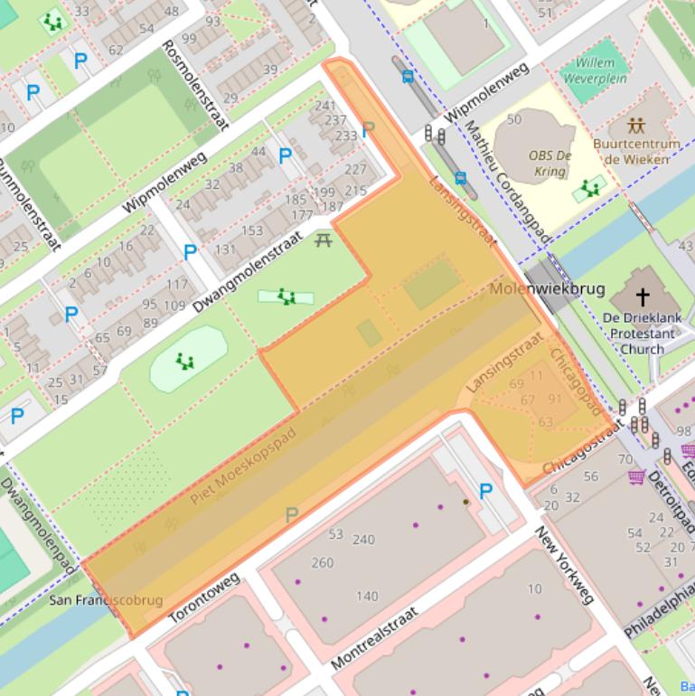 Kaart van postcodegebied 1334AA.