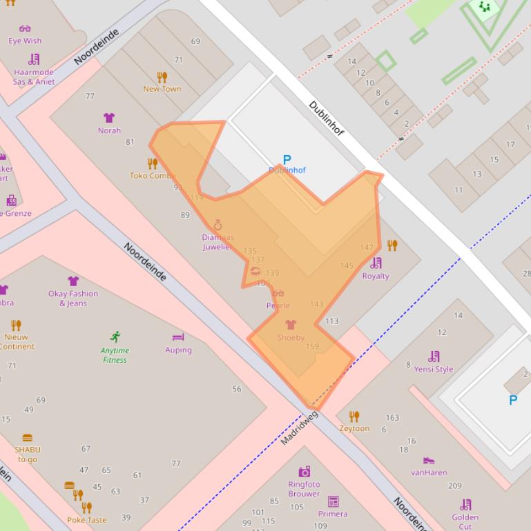 Kaart van postcodegebied 1334AN.