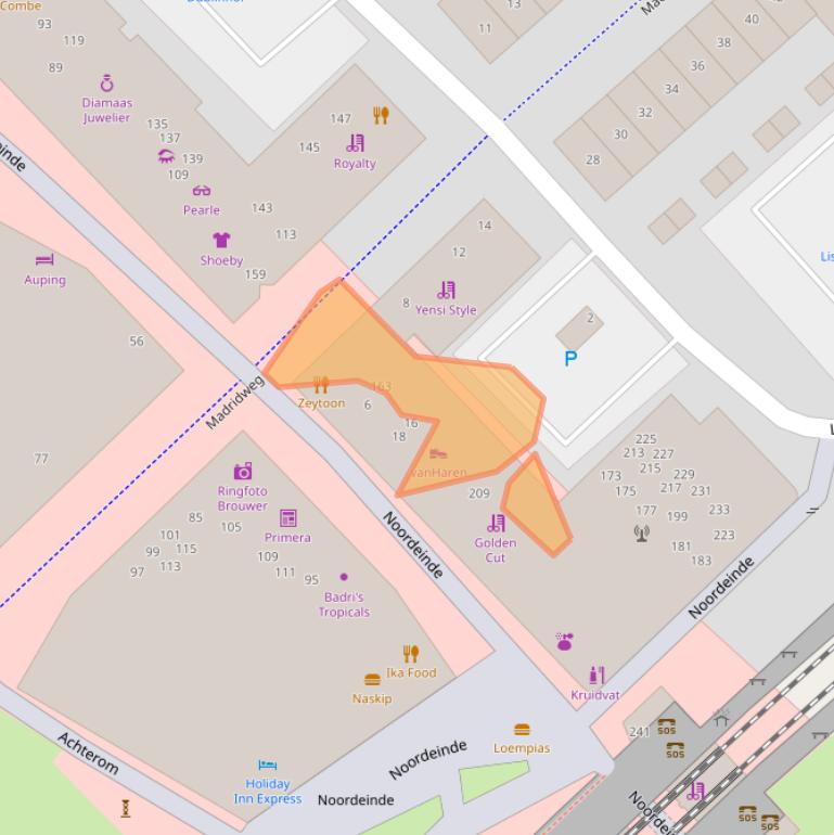 Kaart van postcodegebied 1334AP.