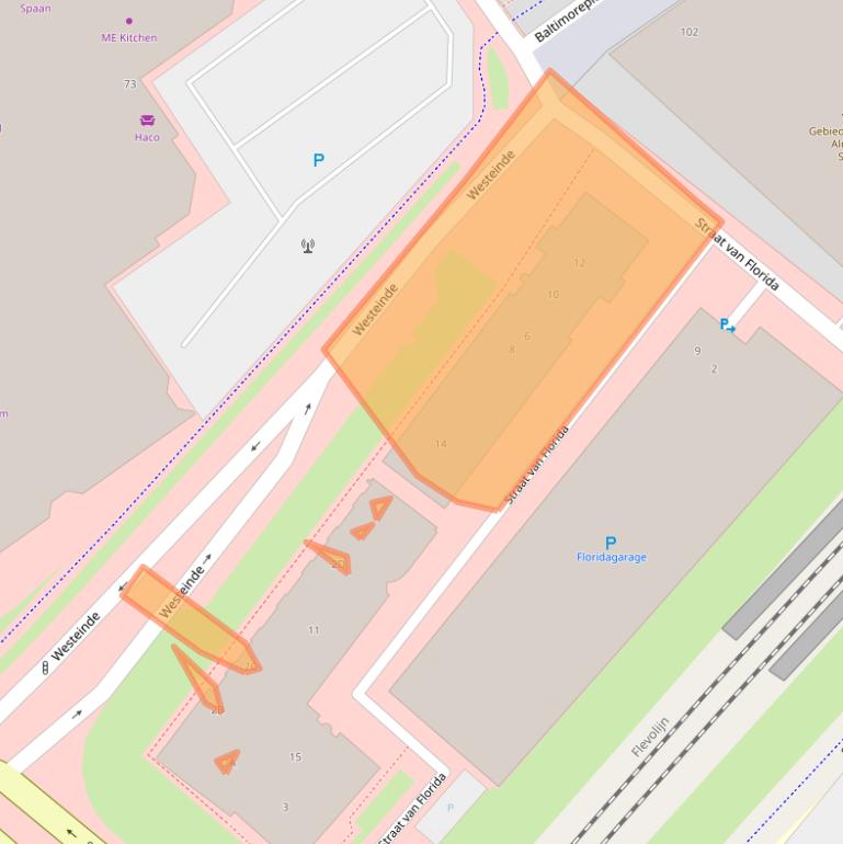 Kaart van postcodegebied 1334BK.