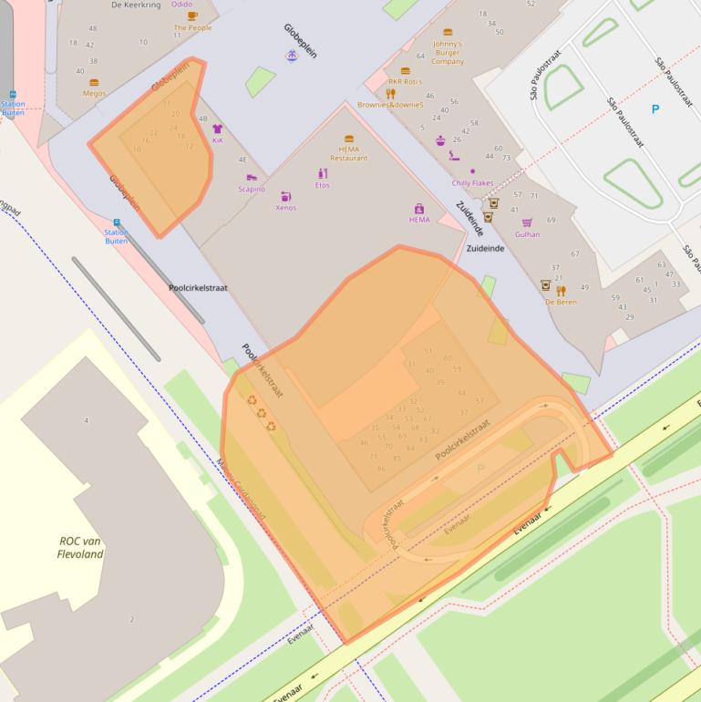 Kaart van postcodegebied 1334BM.