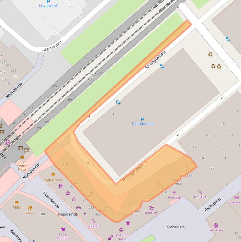 Kaart van postcodegebied 1334BP.