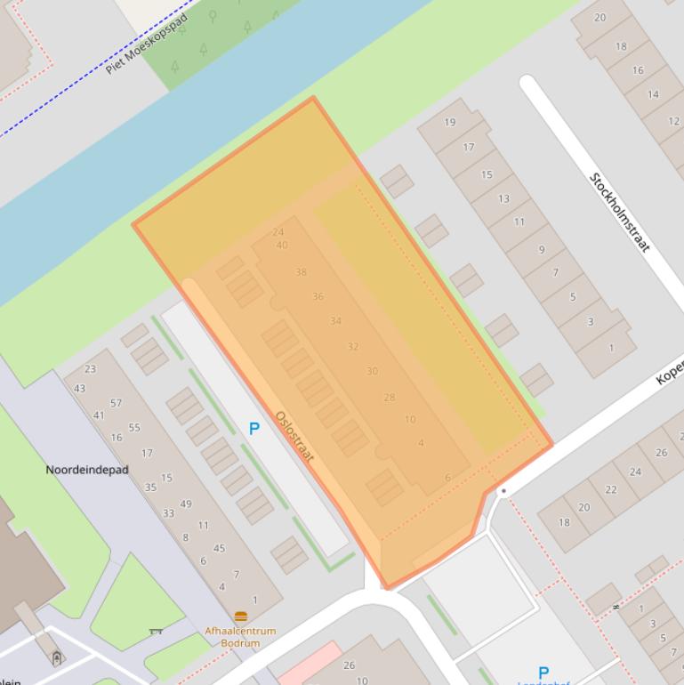 Kaart van postcodegebied 1334CC.