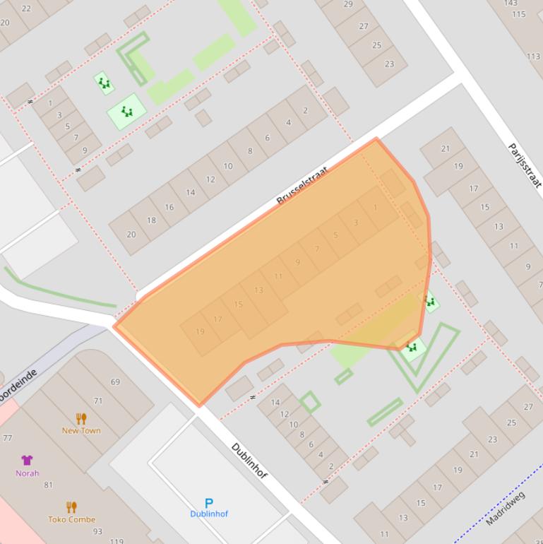 Kaart van postcodegebied 1334CH.