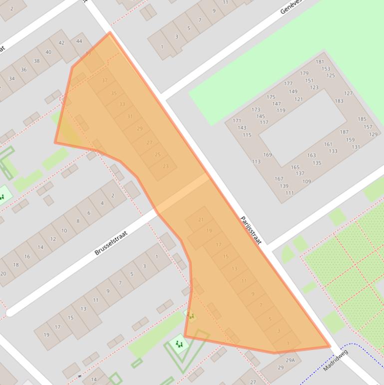 Kaart van postcodegebied 1334CP.