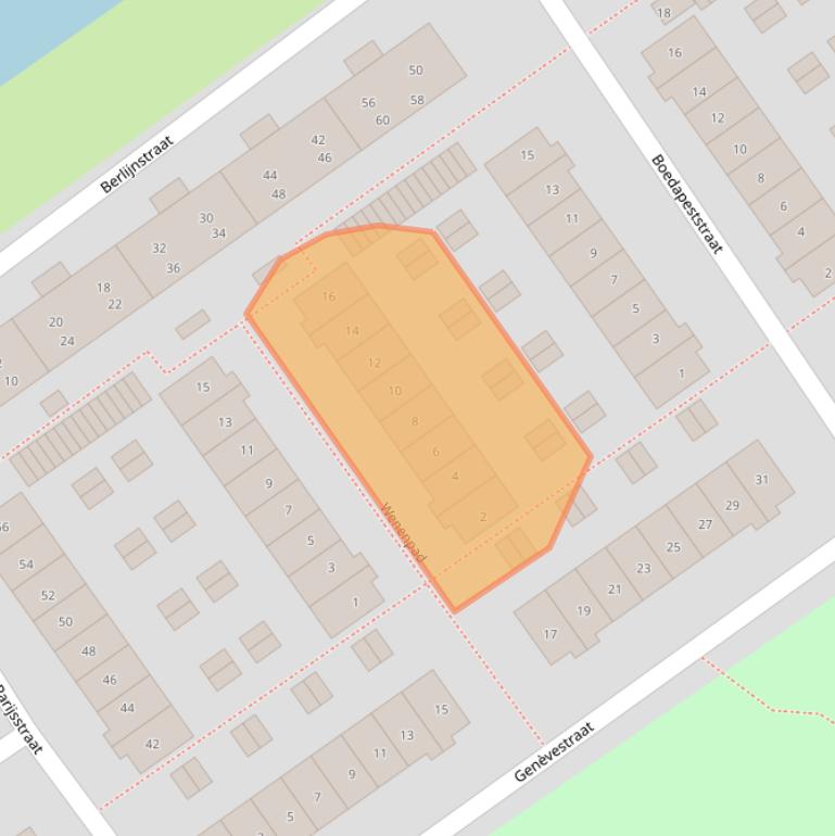 Kaart van postcodegebied 1334CX.