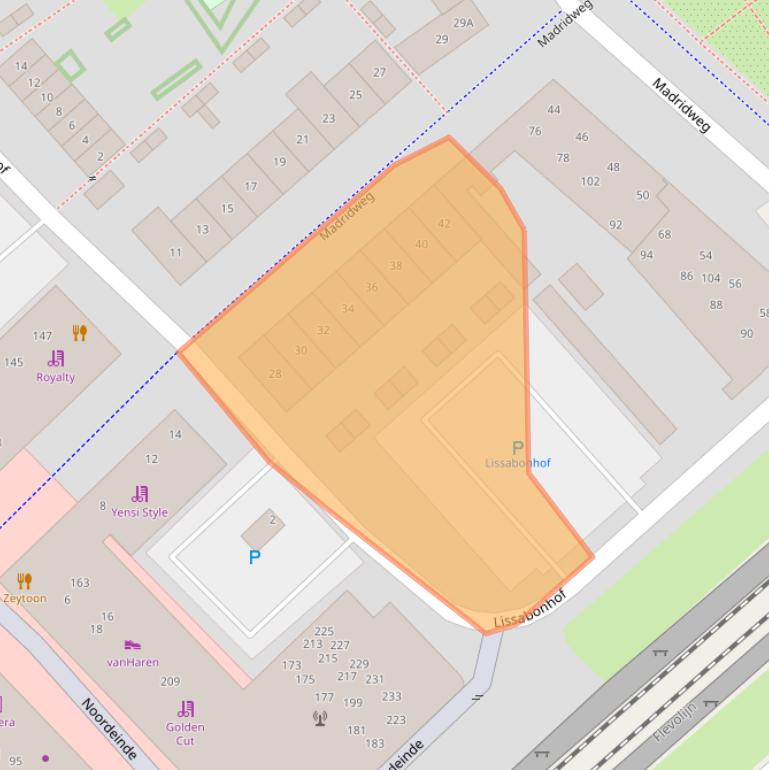 Kaart van postcodegebied 1334DR.