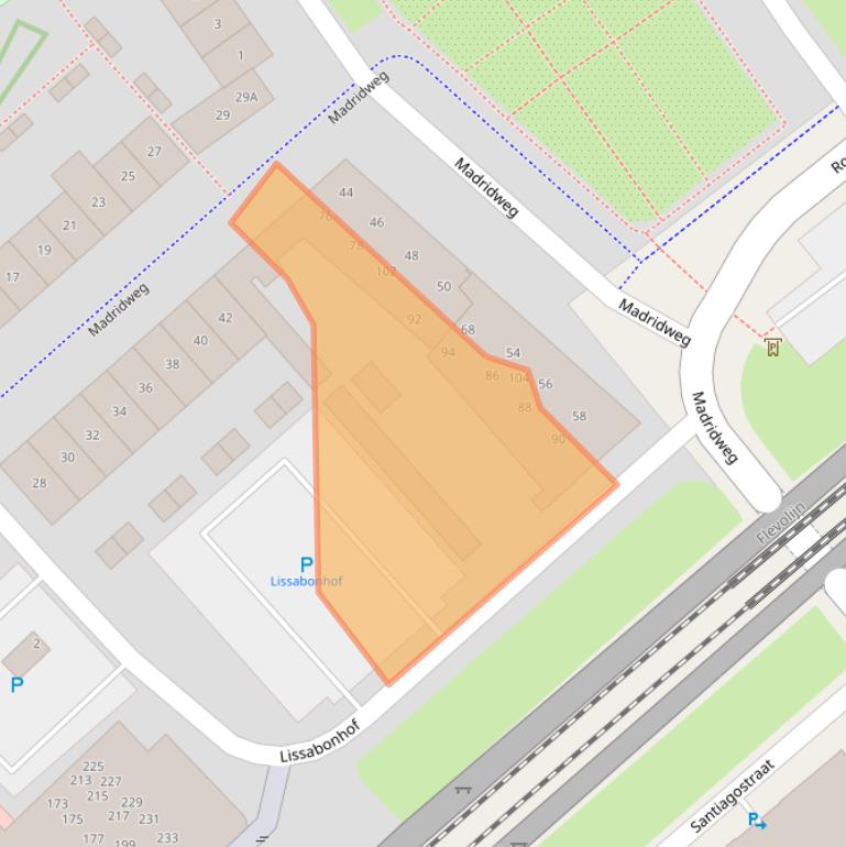 Kaart van postcodegebied 1334DT.