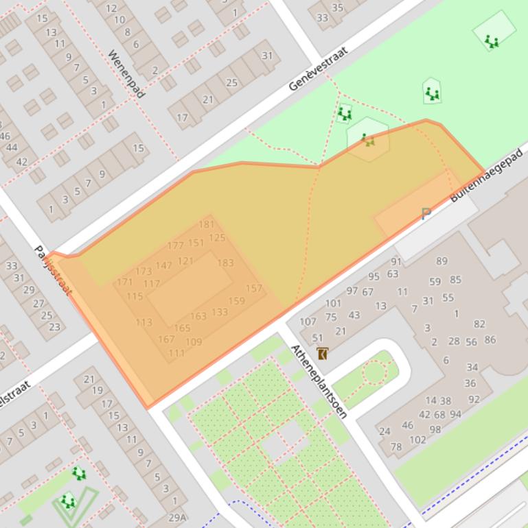 Kaart van postcodegebied 1334ER.