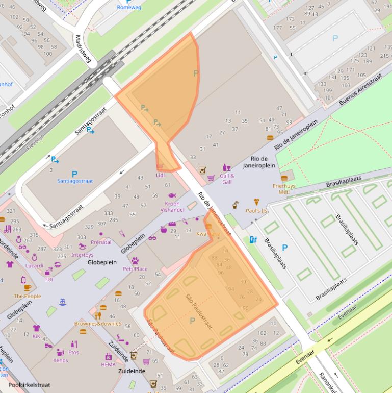 Kaart van postcodegebied 1334HG.