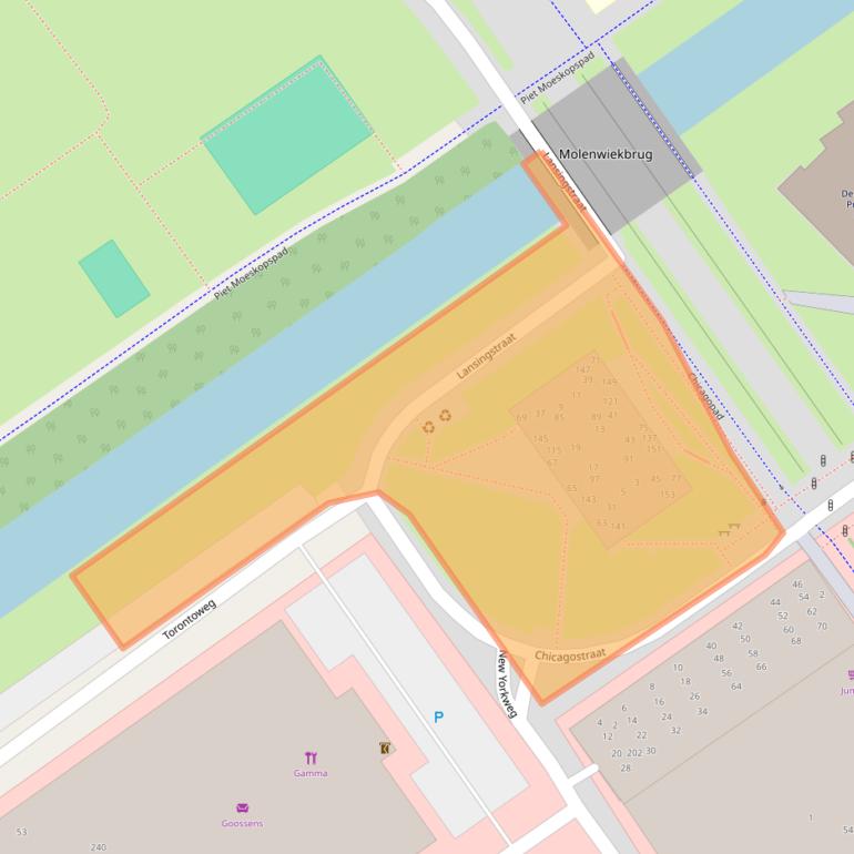 Kaart van postcodegebied 1334KJ.