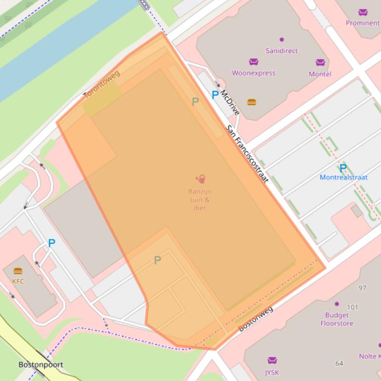 Kaart van postcodegebied 1334LG.