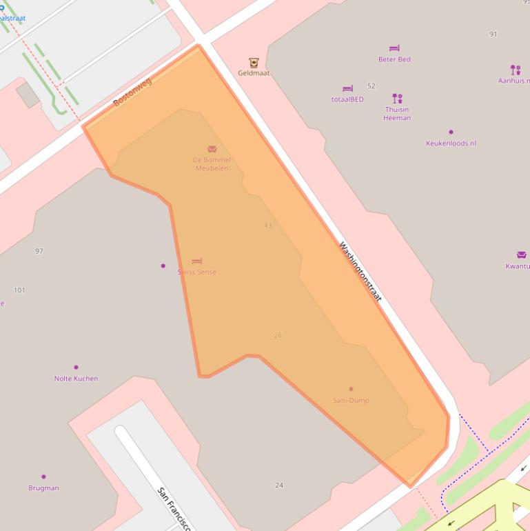 Kaart van postcodegebied 1334LP.