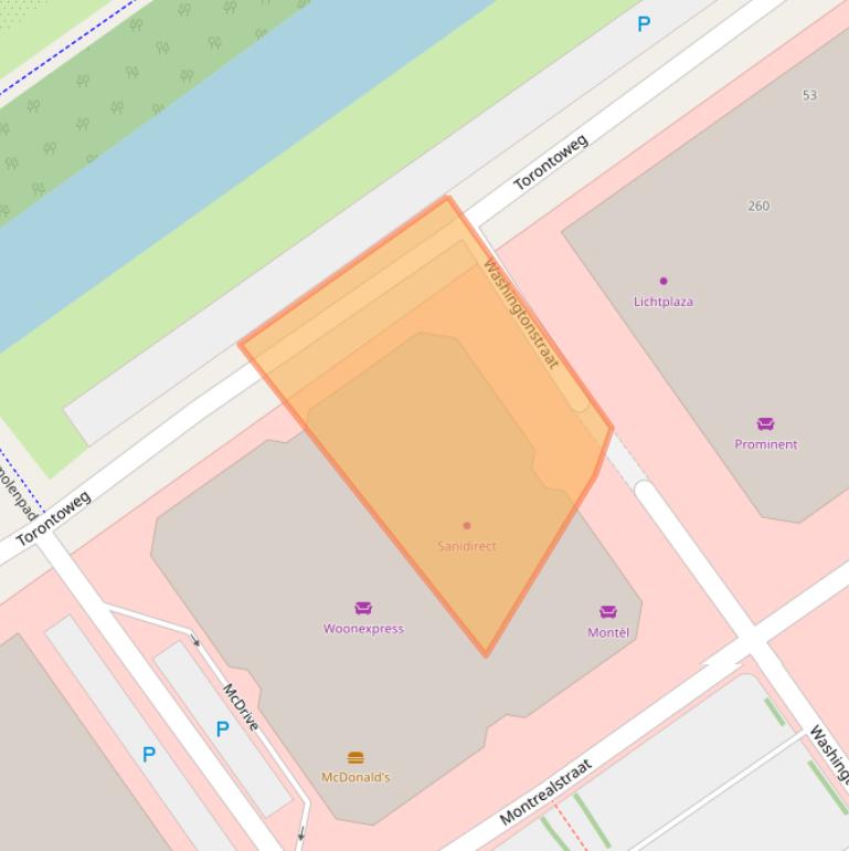 Kaart van postcodegebied 1334LS.