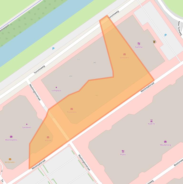 Kaart van postcodegebied 1334LW.