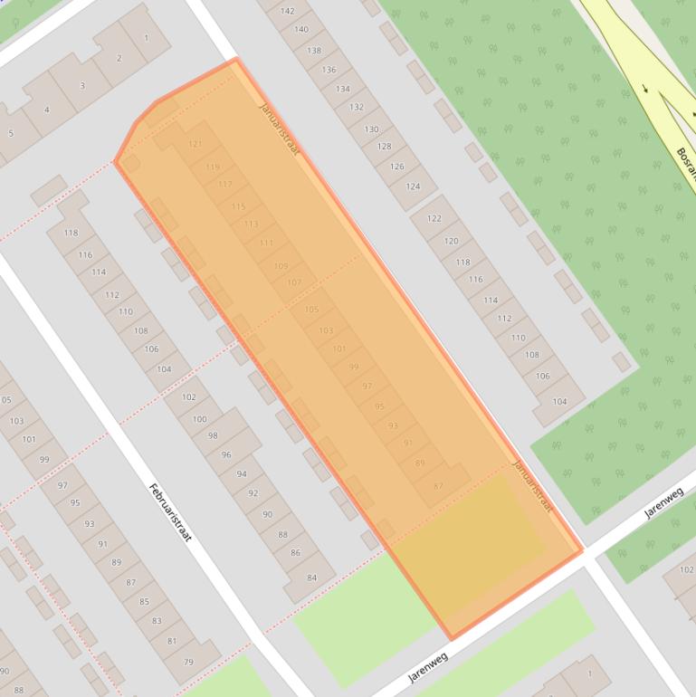 Kaart van postcodegebied 1335AD.