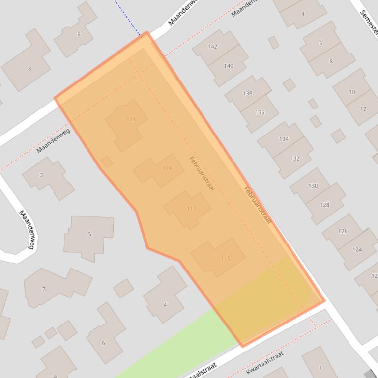 Kaart van postcodegebied 1335AP.