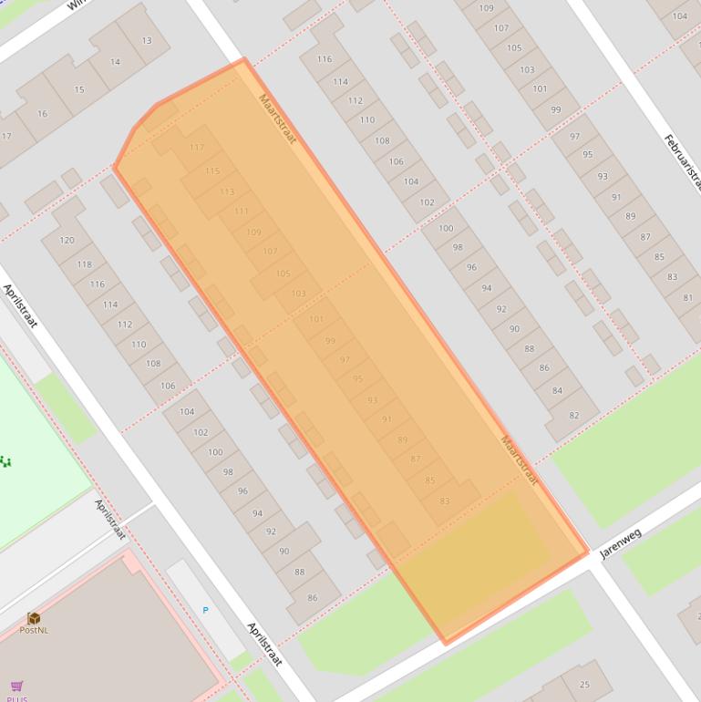 Kaart van postcodegebied 1335BB.