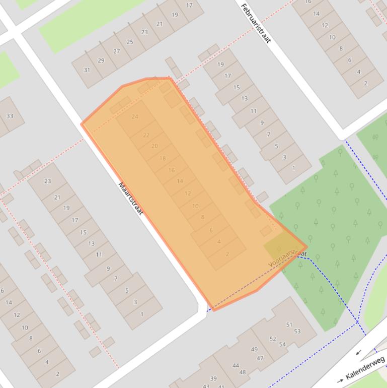 Kaart van postcodegebied 1335BC.