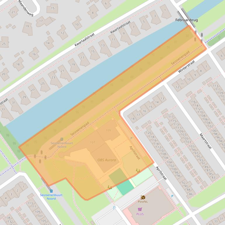 Kaart van postcodegebied 1335BL.