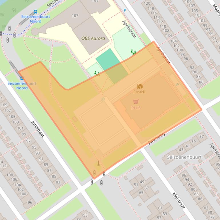 Kaart van postcodegebied 1335BM.