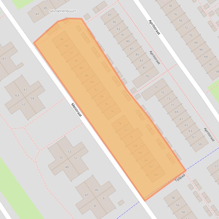 Kaart van postcodegebied 1335CB.