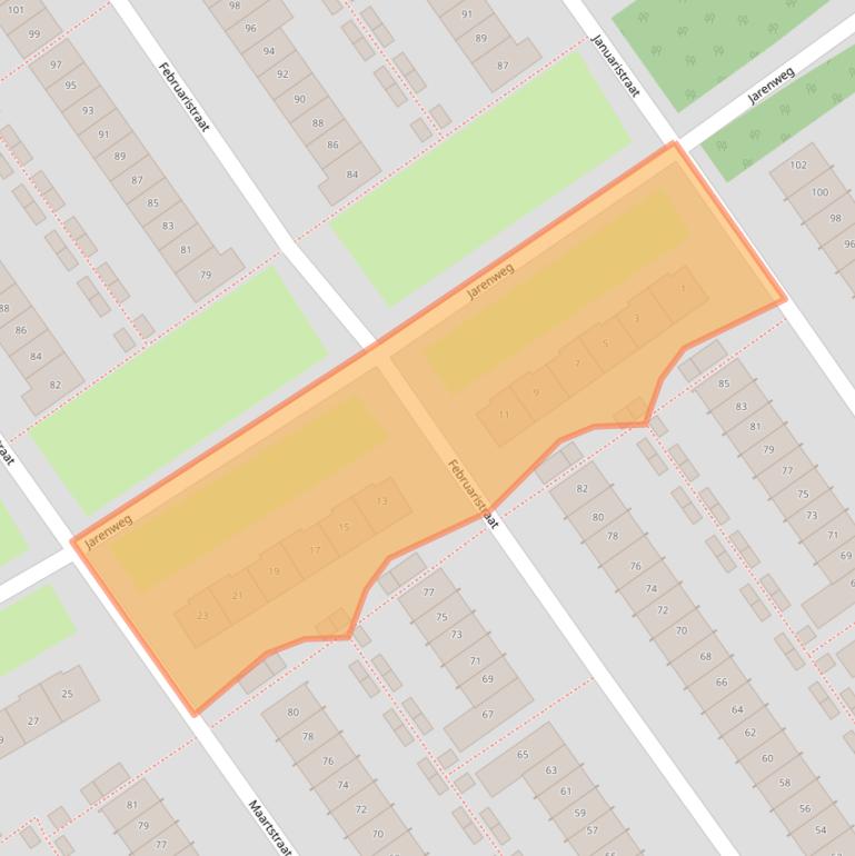 Kaart van postcodegebied 1335CD.