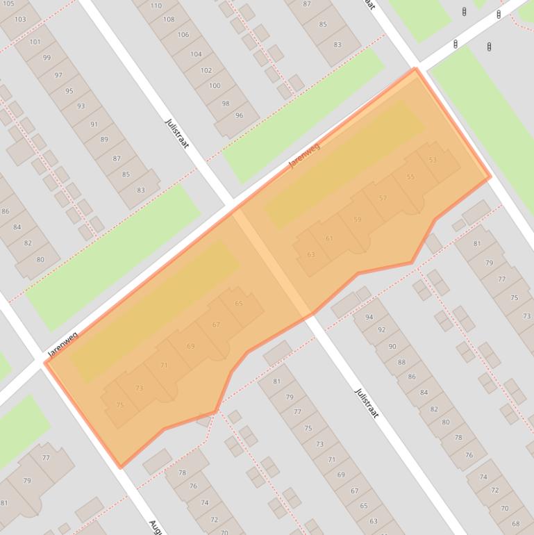 Kaart van postcodegebied 1335CG.