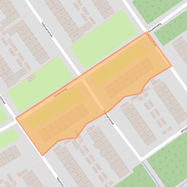 Kaart van postcodegebied 1335CL.