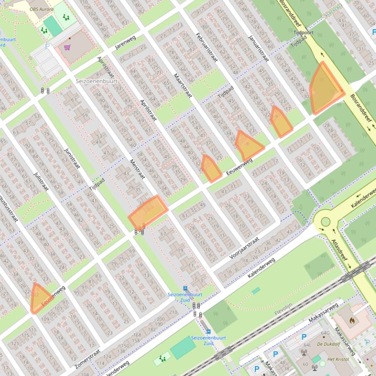 Kaart van postcodegebied 1335CR.