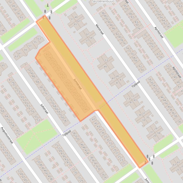 Kaart van postcodegebied 1335CZ.