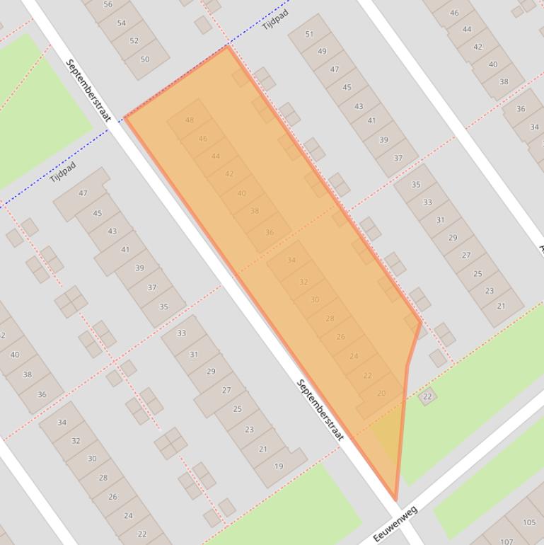 Kaart van postcodegebied 1335EG.