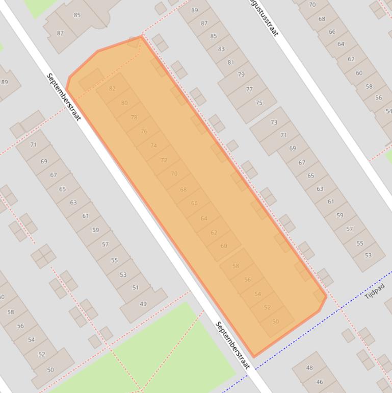 Kaart van postcodegebied 1335EH.