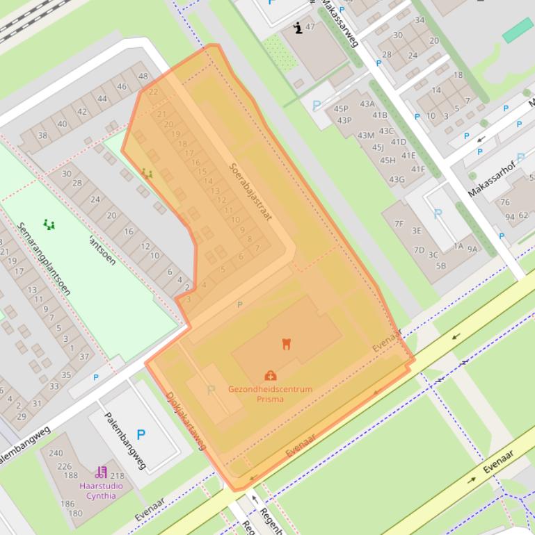 Kaart van postcodegebied 1335GT.