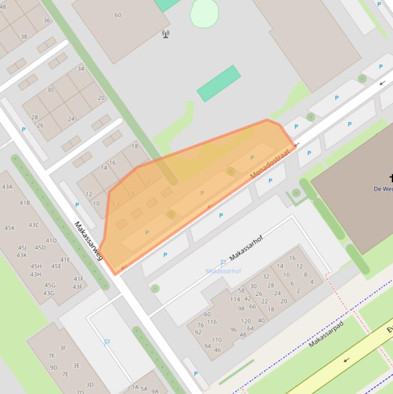 Kaart van postcodegebied 1335HT.