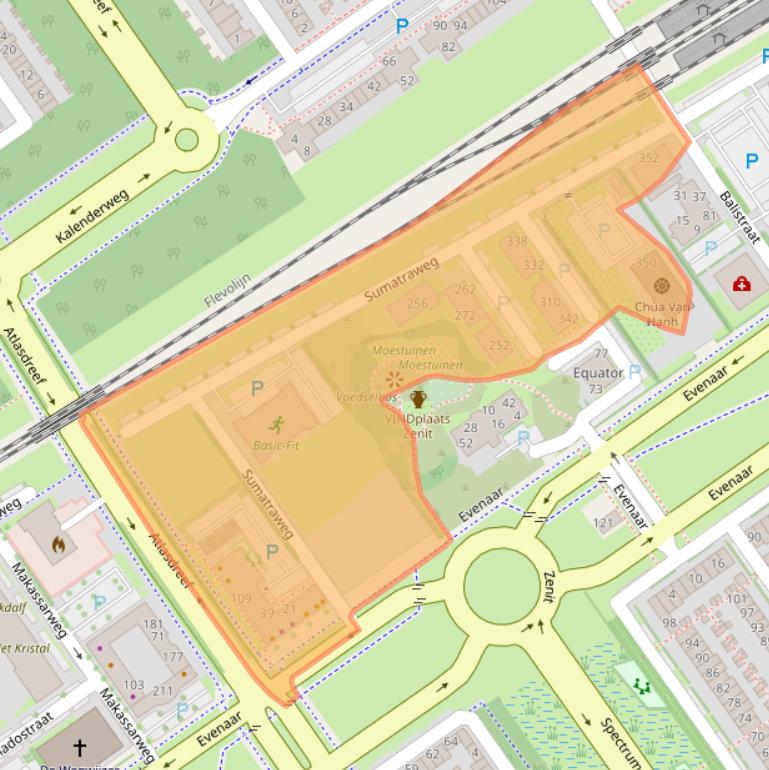 Kaart van postcodegebied 1335JM.