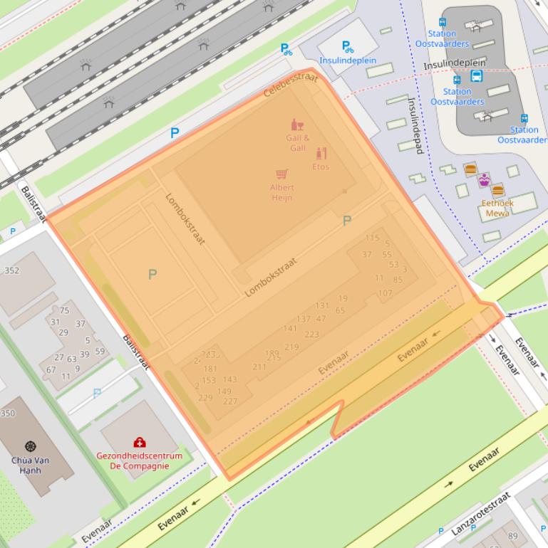 Kaart van postcodegebied 1335JR.