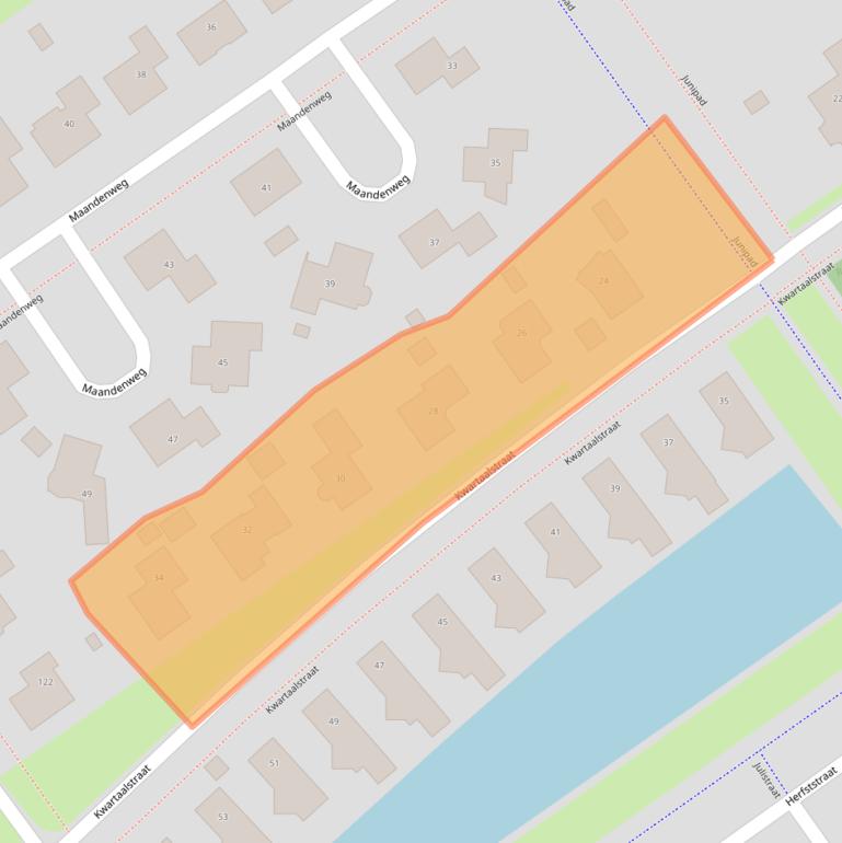 Kaart van postcodegebied 1335KJ.