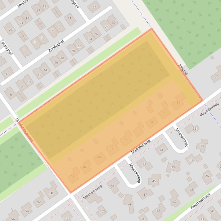 Kaart van postcodegebied 1335KP.