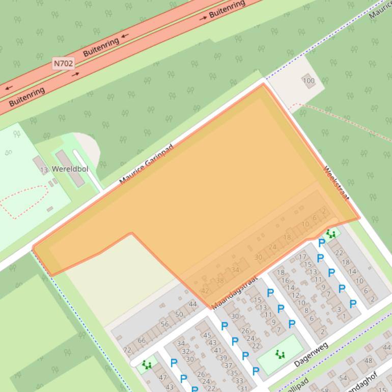 Kaart van postcodegebied 1335LE.