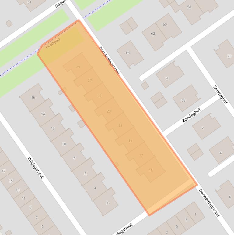 Kaart van postcodegebied 1335LK.