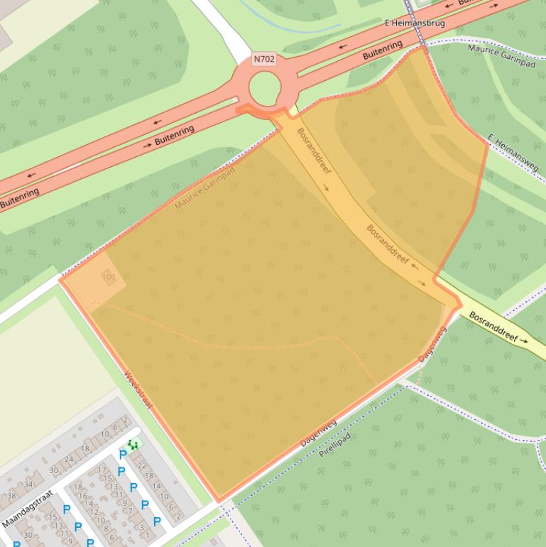 Kaart van postcodegebied 1335LT.