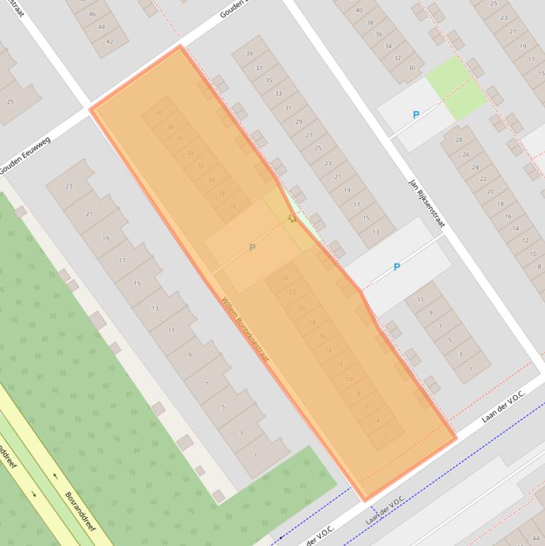 Kaart van postcodegebied 1335NG.