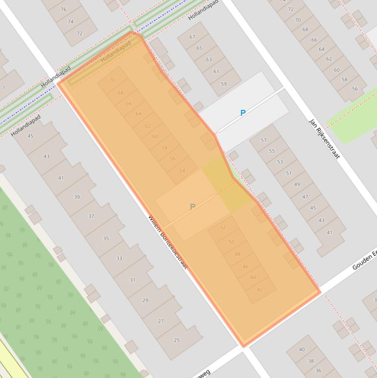 Kaart van postcodegebied 1335NH.