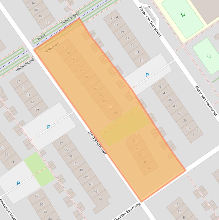 Kaart van postcodegebied 1335NT.