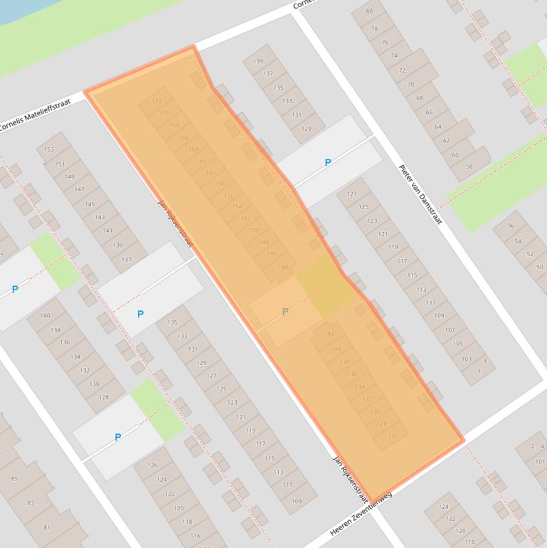 Kaart van postcodegebied 1335NX.