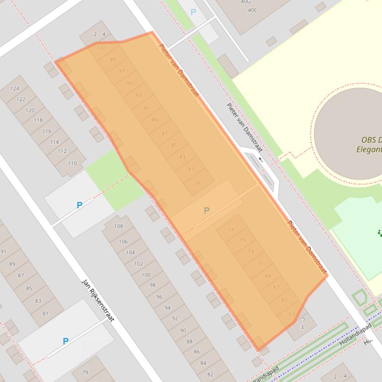 Kaart van postcodegebied 1335PC.