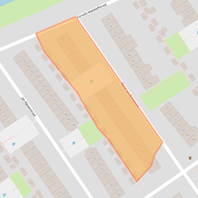 Kaart van postcodegebied 1335PD.