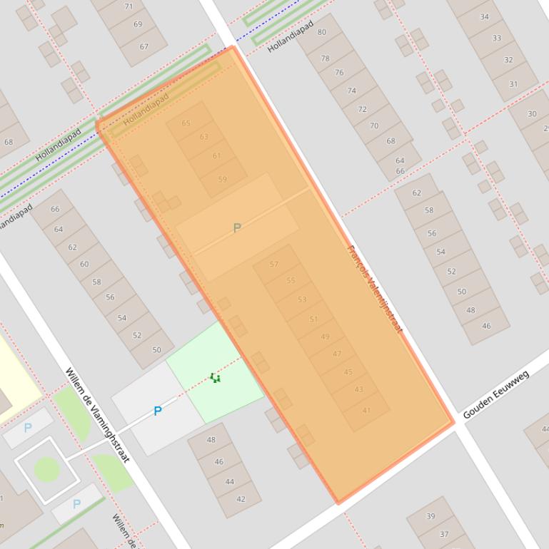 Kaart van postcodegebied 1335RB.