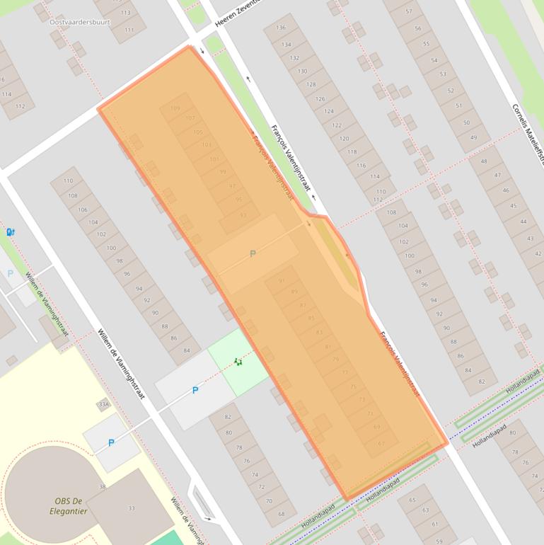 Kaart van postcodegebied 1335RC.